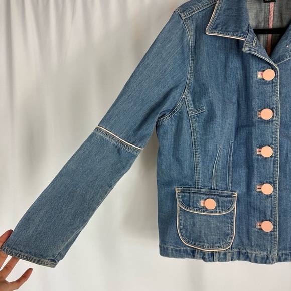 Venezia Blue Denim Jacket with Pink Buttons Vintage 90’s - Picture 7 of 14